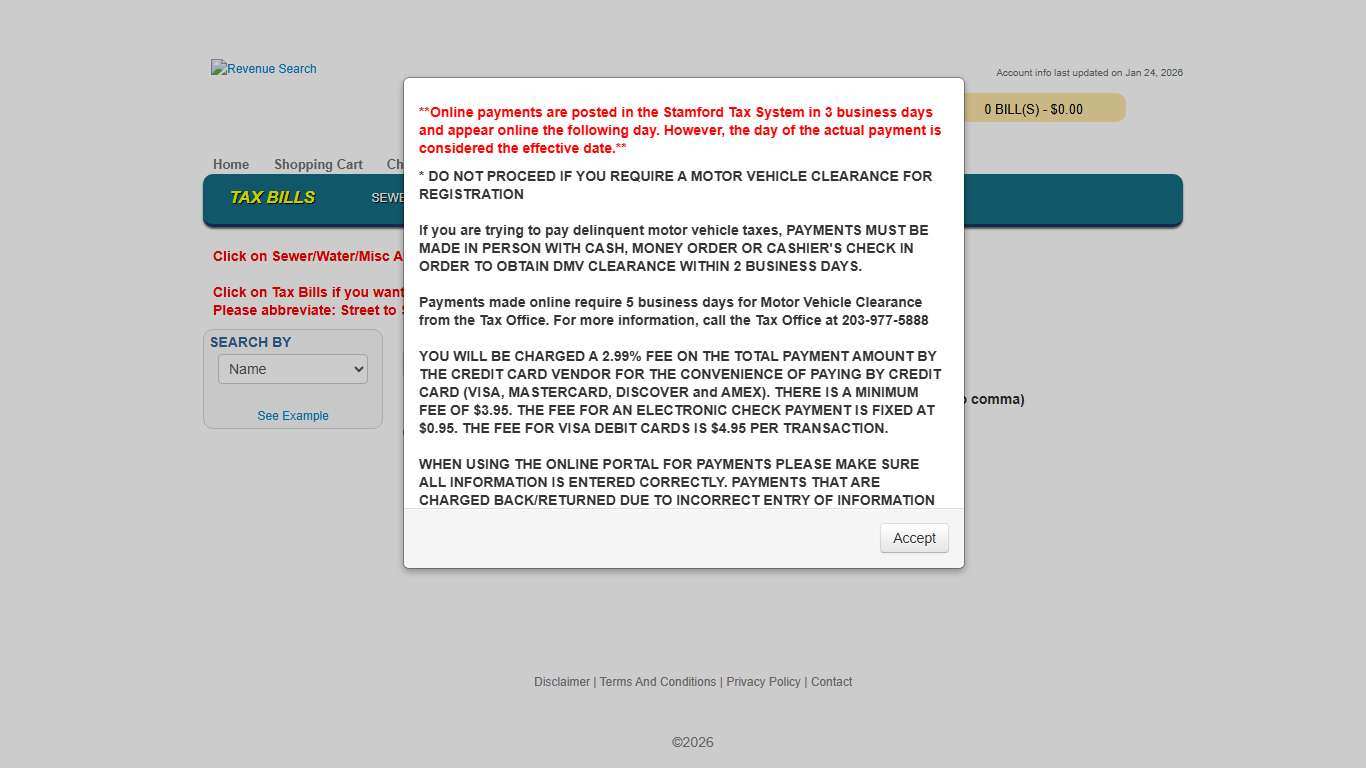 City of Stamford - Tax Bills Search & Pay